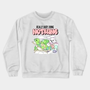 Cartoony Friends - Really Busy Doing Nothing Crewneck Sweatshirt